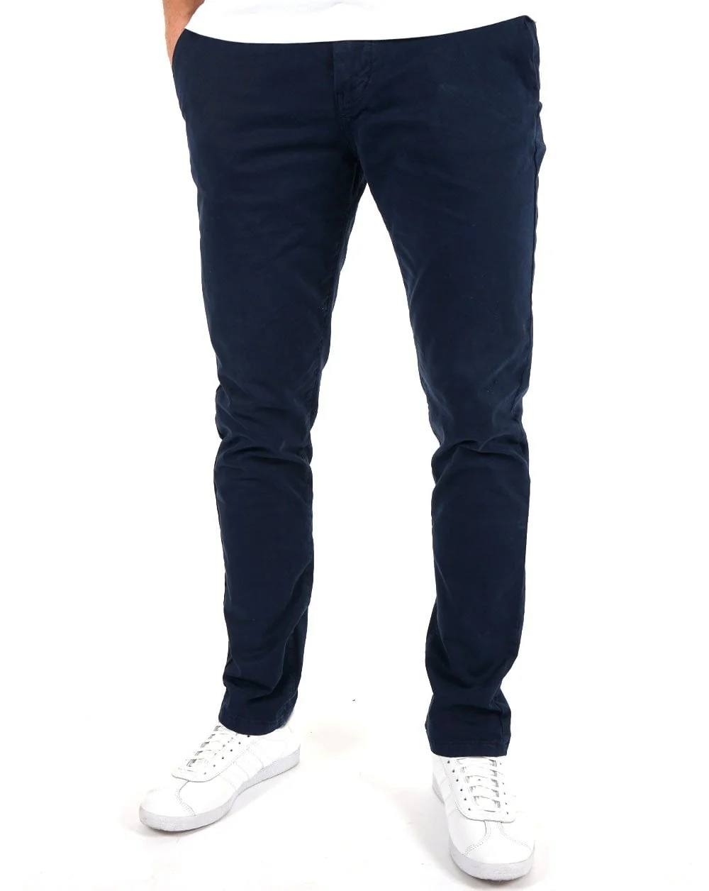 80s Casual Classics Chino Trousers Navy - Image 3