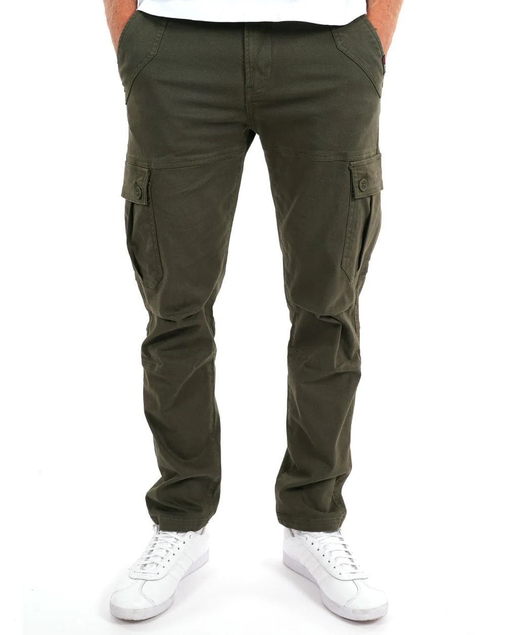80s Casual Classics Oxford Cargo Pant Olive Green - Image 2