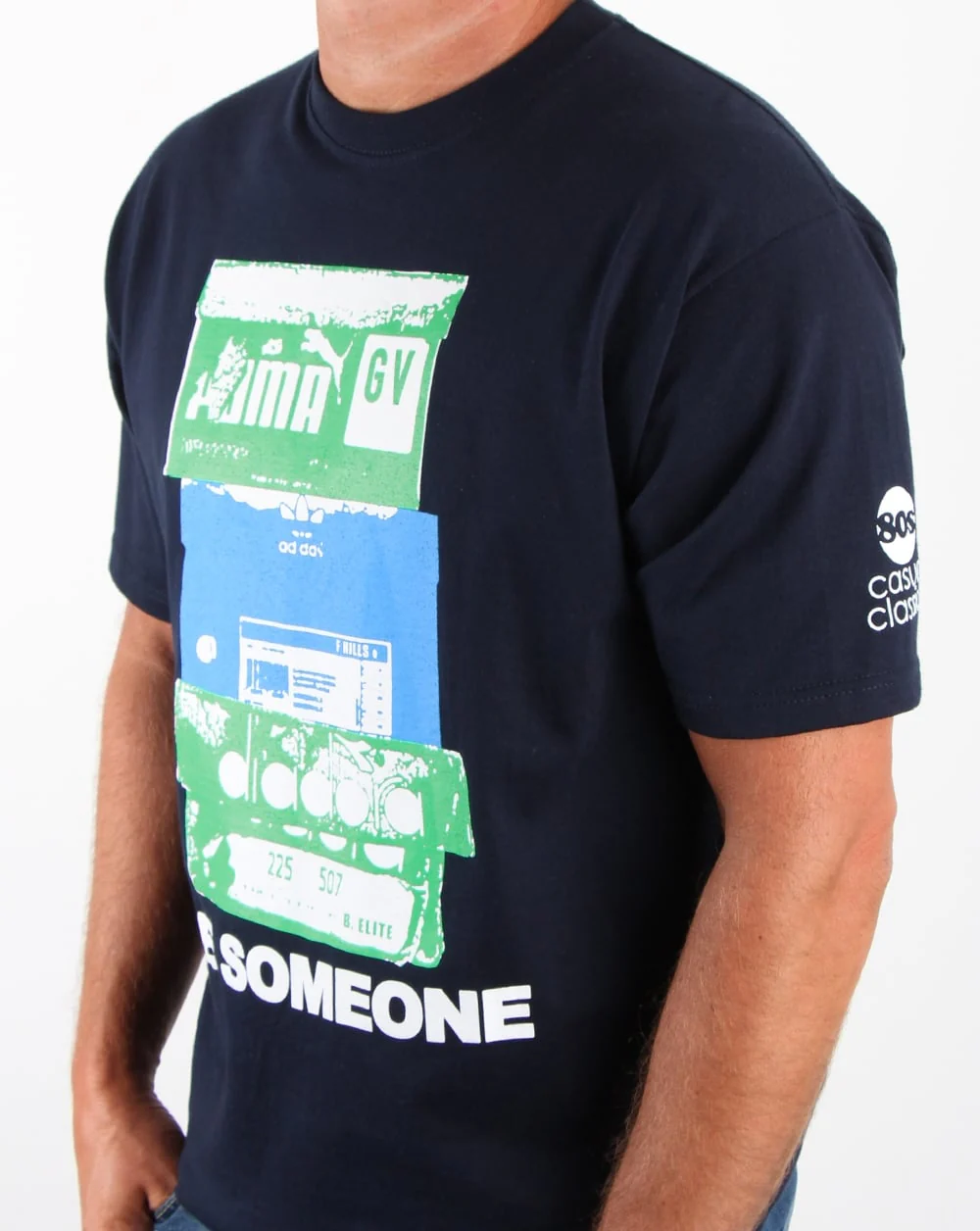 80s Casual ICONS Box T Shirt Navy - Image 2