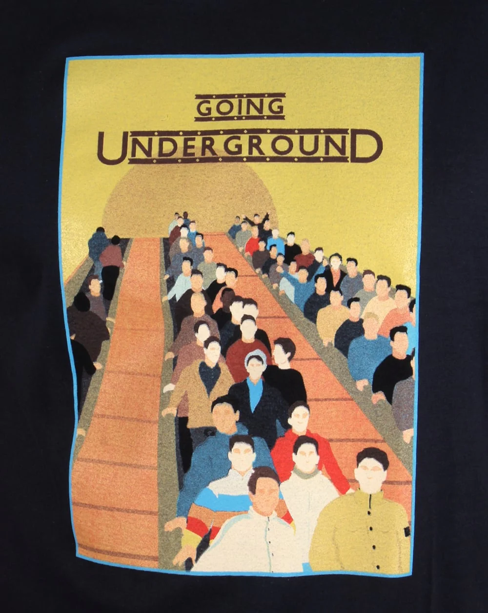 80s Casuals Going Underground T-shirt Dark Navy - Image 2