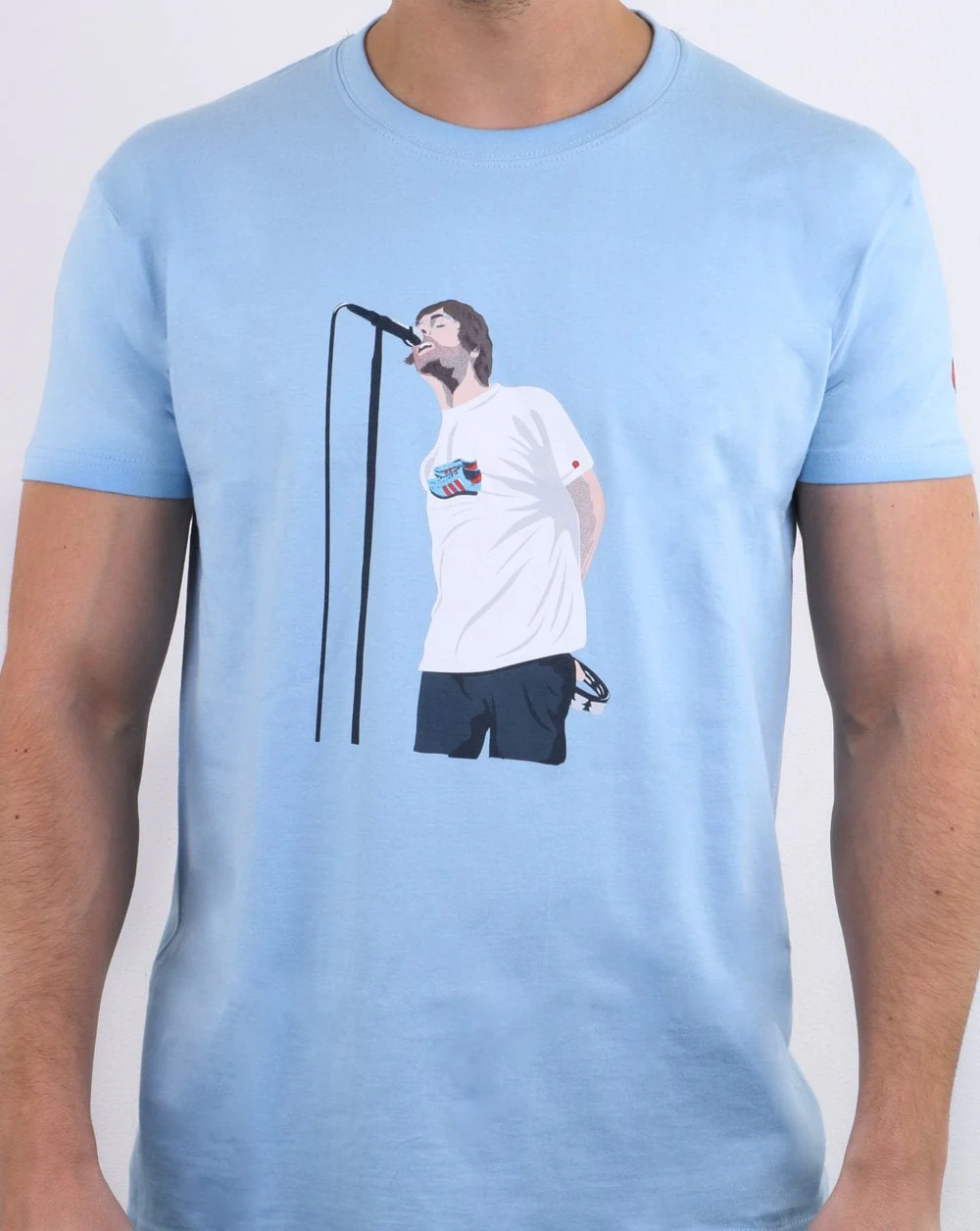 80s Casuals Liam Manchester T Shirt Sky Blue - Image 3
