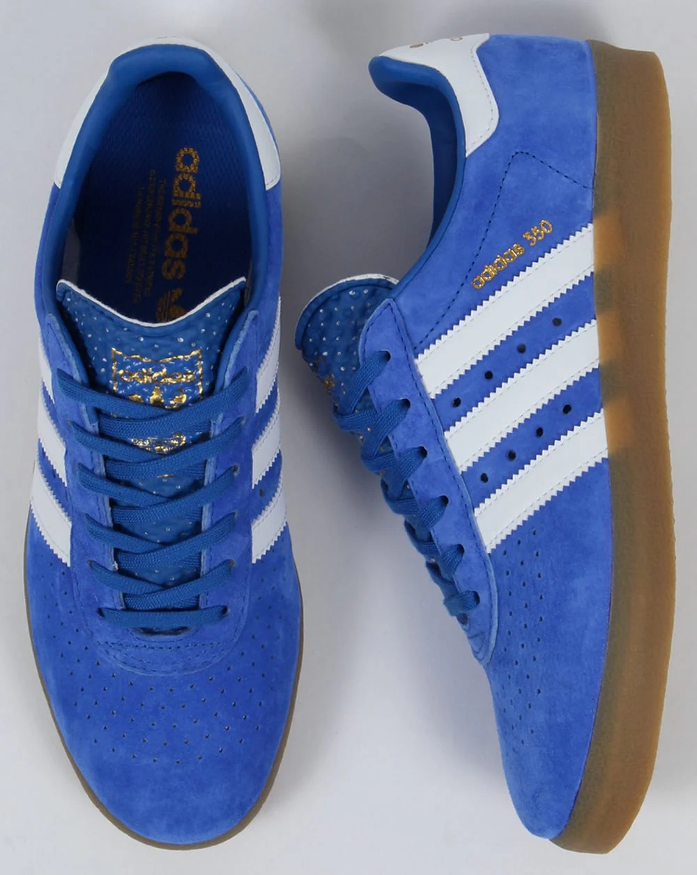 Adidas 350 Trainers Blue/White/Gum - Image 2