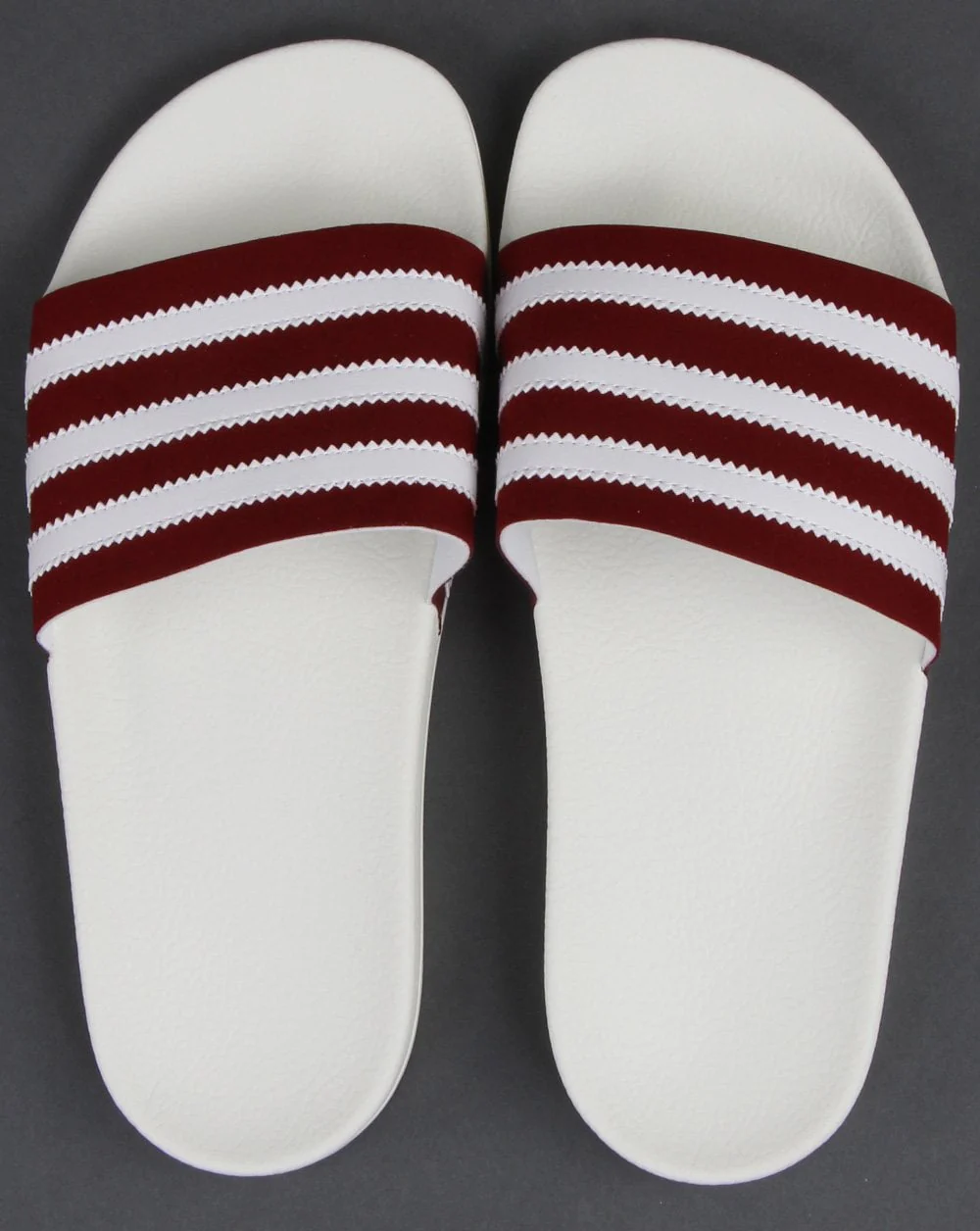 Adidas Adilette Slides Burgundy/white - Image 3