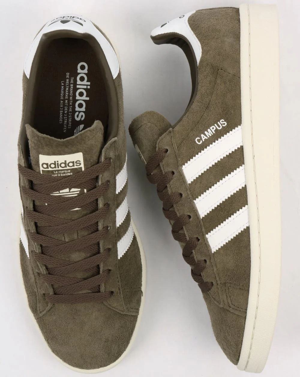 Adidas Campus Trainers Branch Green/White - Image 3