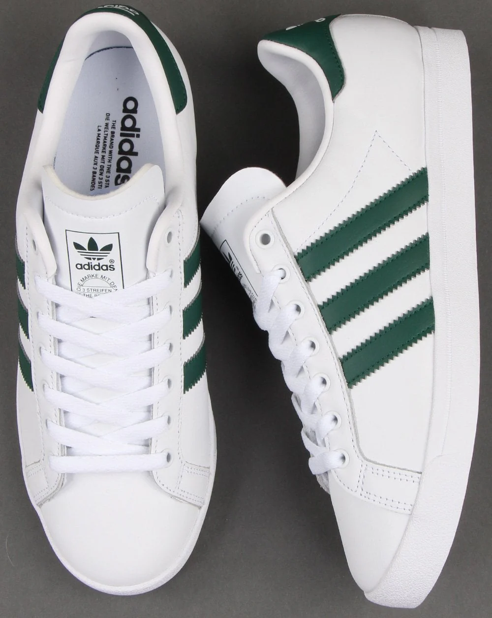 Adidas Coast Star Trainers White/green - Image 2
