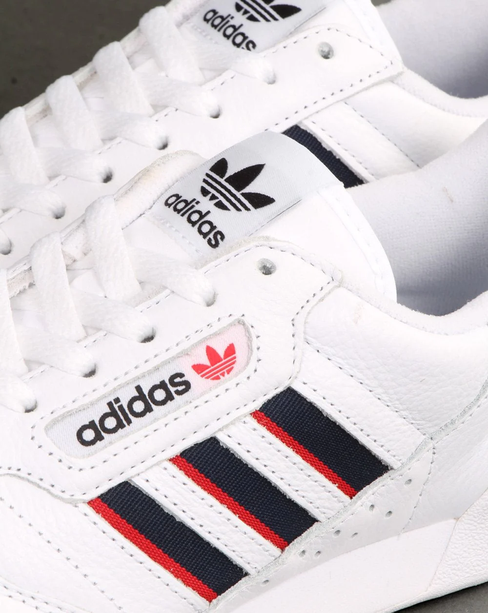 Adidas Continental 80 Trainers White - Navy Red Stripes - Image 5