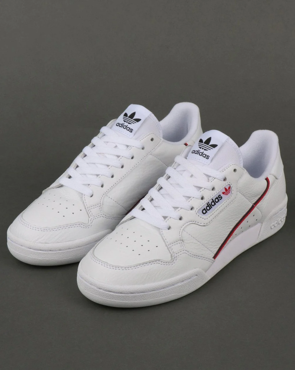 Adidas Continental 80 Trainers White/Red/Navy - Image 5