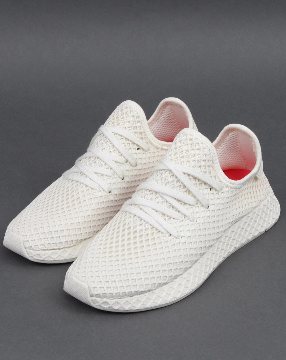 Adidas Deerupt Comfort Trainers White/Shock Red - Image 3