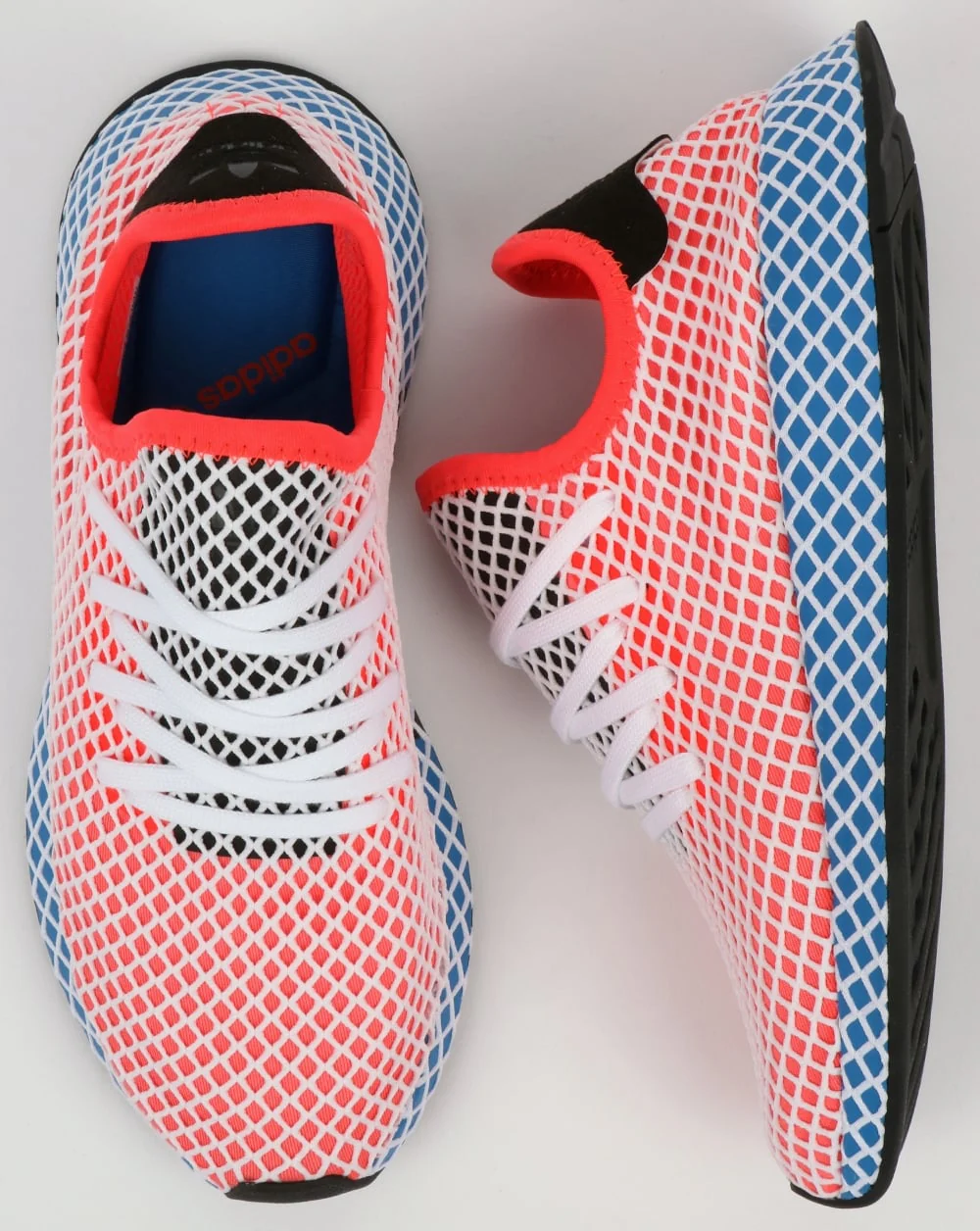 Adidas Deerupt Runner Trainers Solar Red/Bluebird - Image 3
