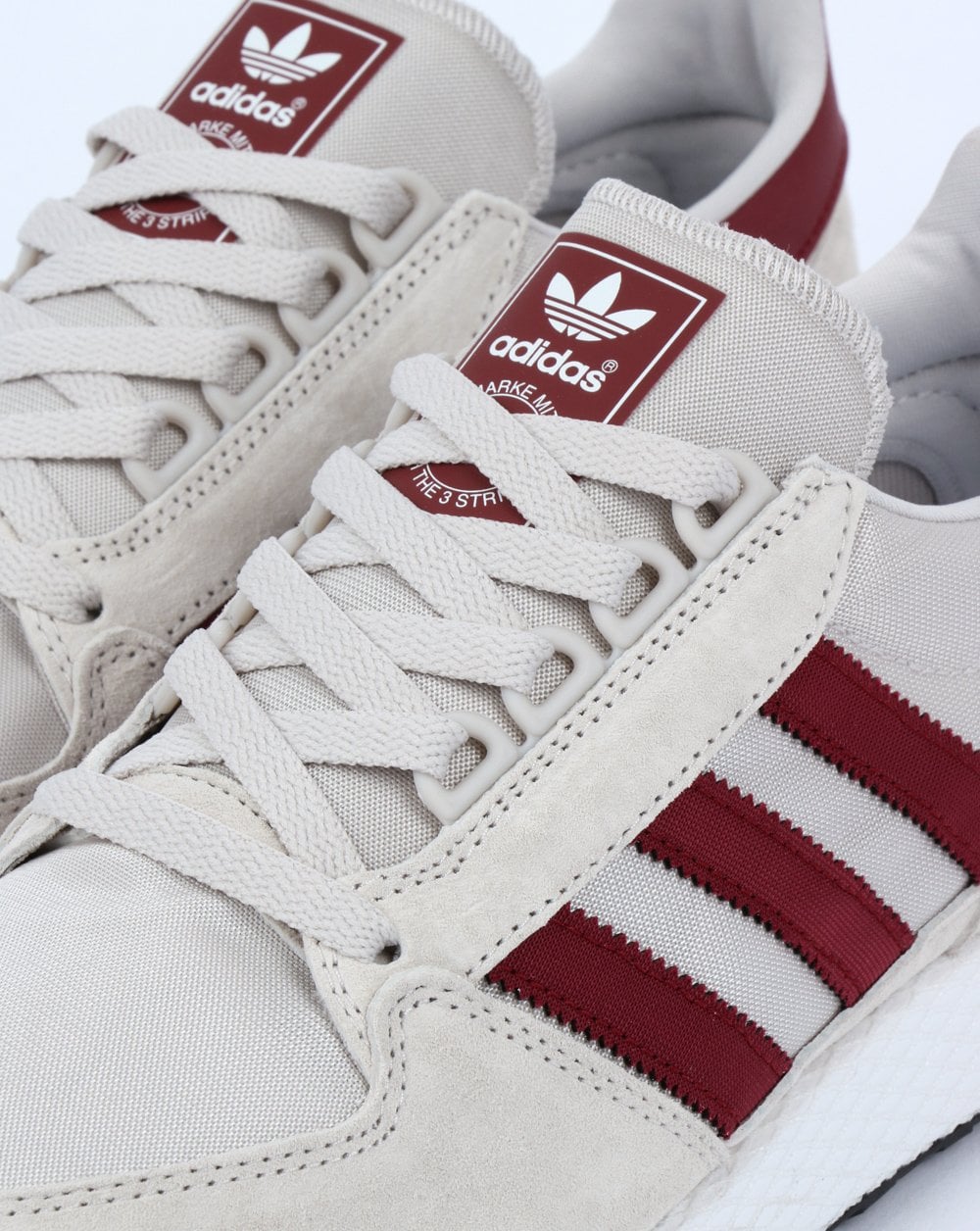 Adidas Forest Grove Trainers Chalk White/Burgundy - Image 4