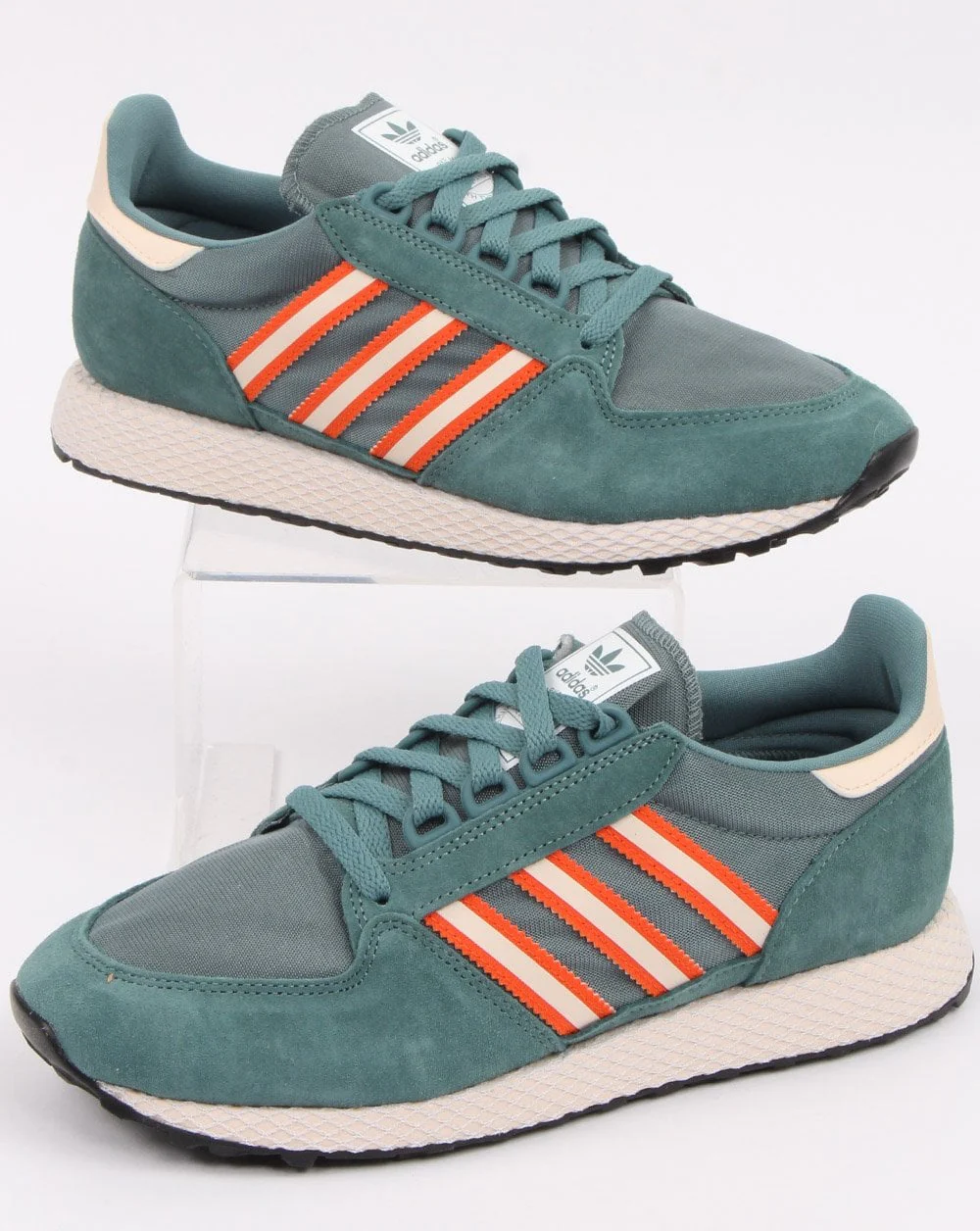 Adidas Forest Grove Trainers Raw Green/Orange - Image 3