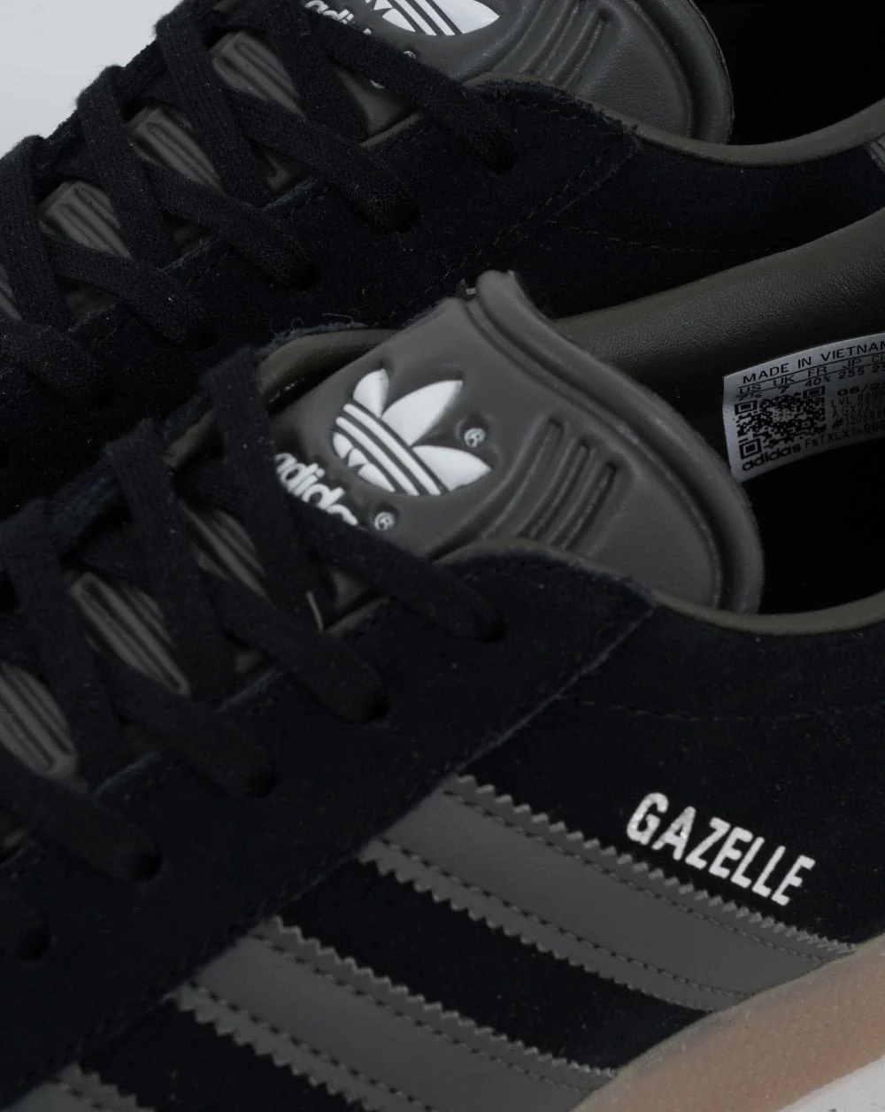 Adidas Gazelle Trainers Black/Grey - Image 3