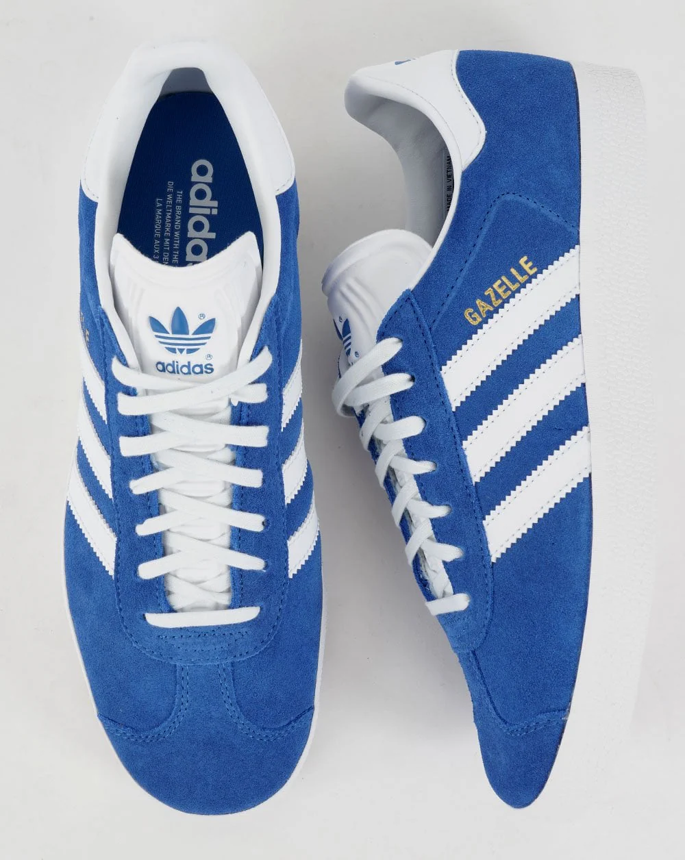 Adidas Gazelle Trainers Blue/White - Image 3