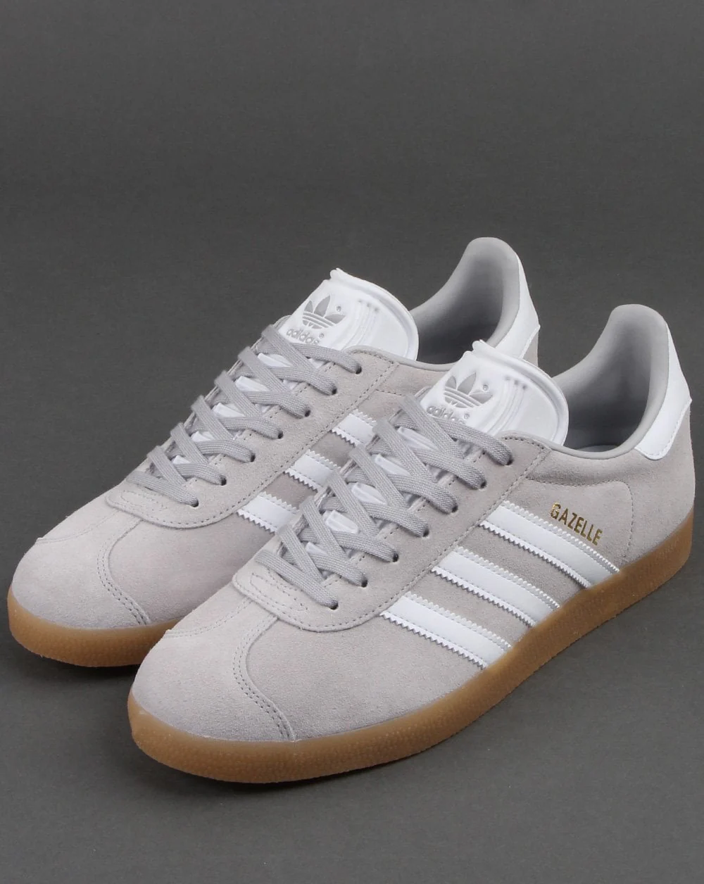 Adidas Gazelle Trainers Grey/White/Gum - Image 3