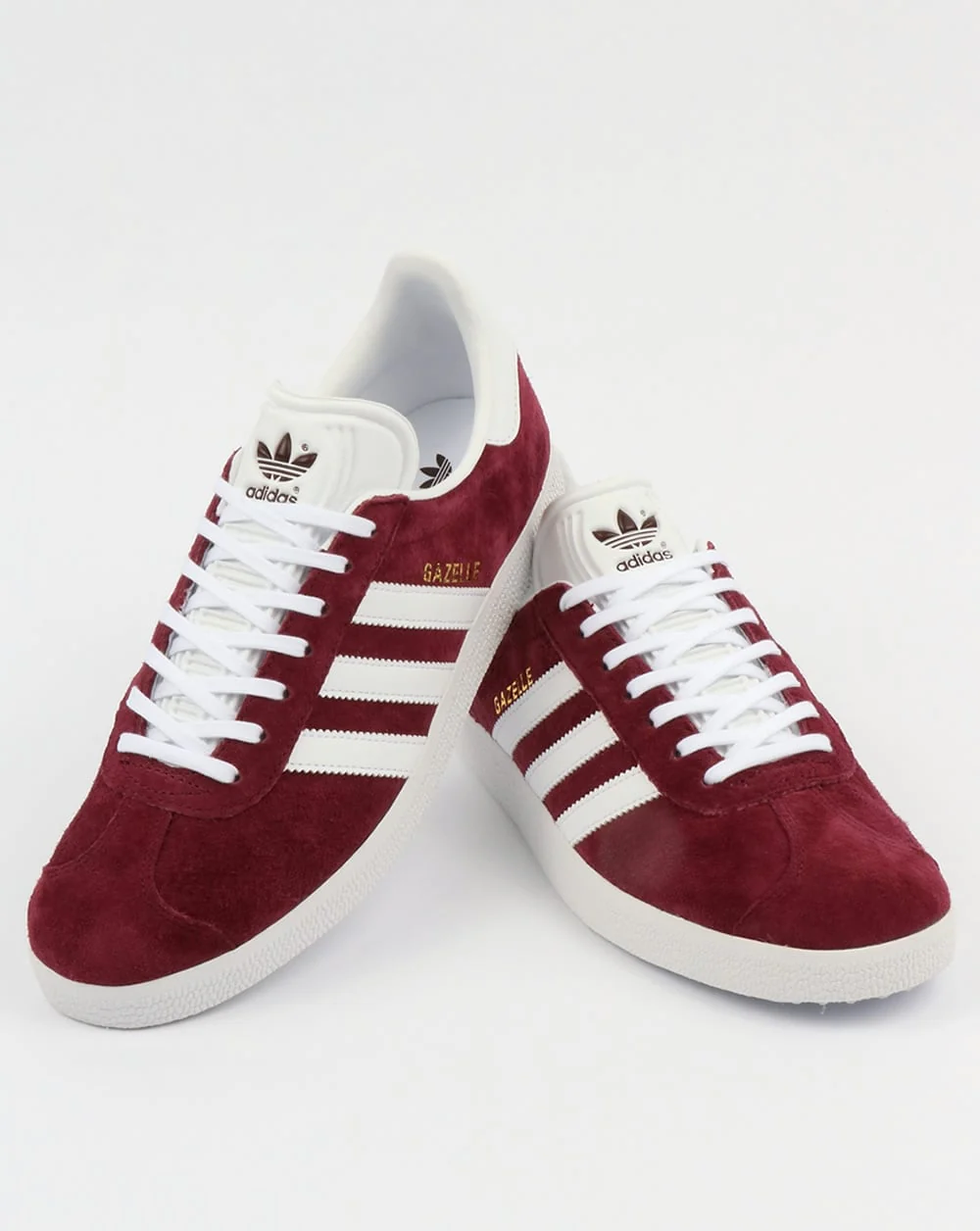 Adidas Gazelle Trainers Maroon/White - Image 3