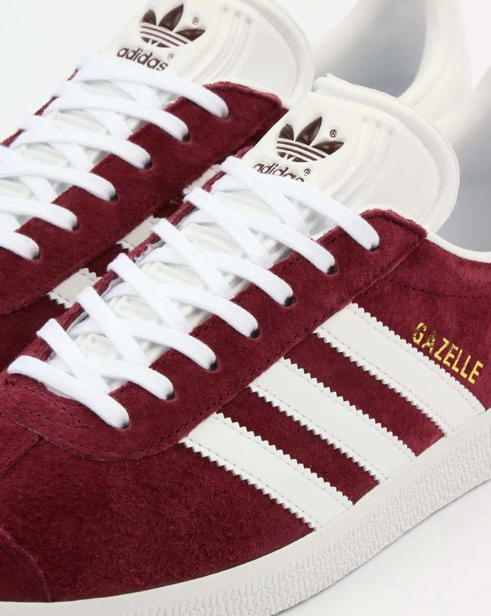 Adidas Gazelle Trainers Maroon/White - Image 4