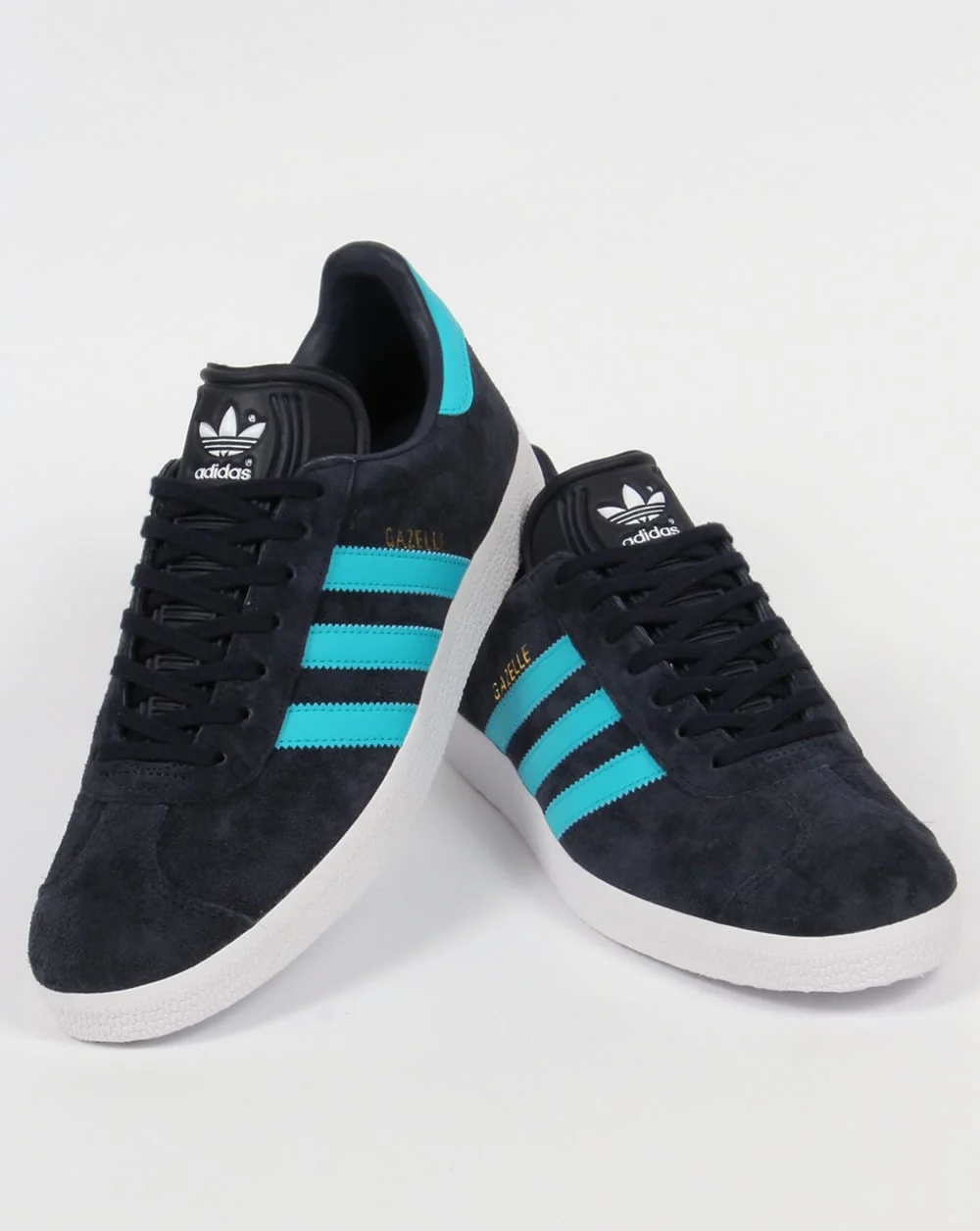 Adidas Gazelle Trainers Navy Blue/Bright Blue - Image 3