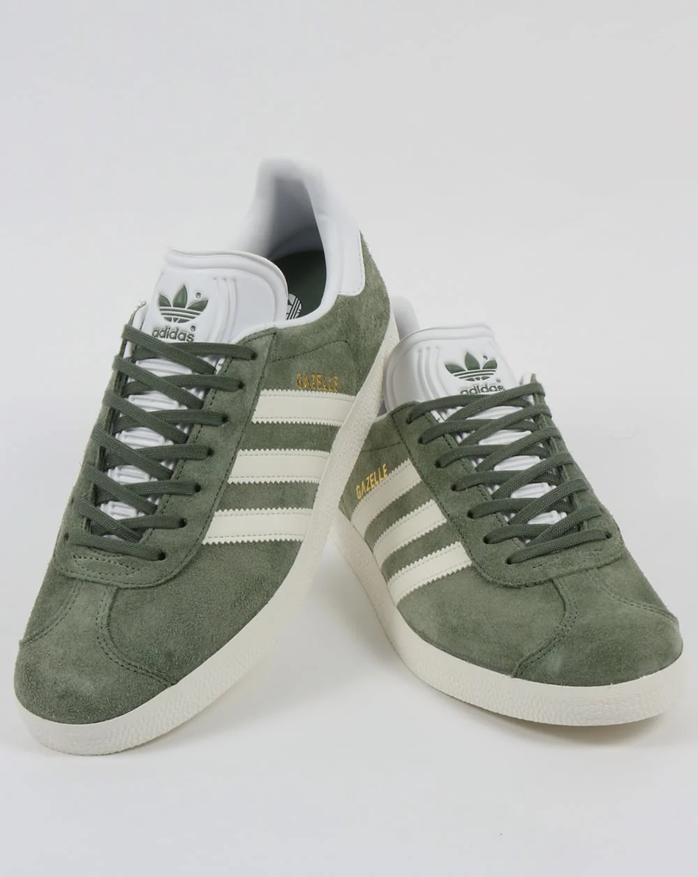 Adidas Gazelle Trainers Trace Green/Off White - Image 3