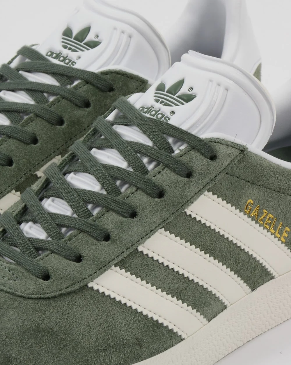 Adidas Gazelle Trainers Trace Green/Off White - Image 4