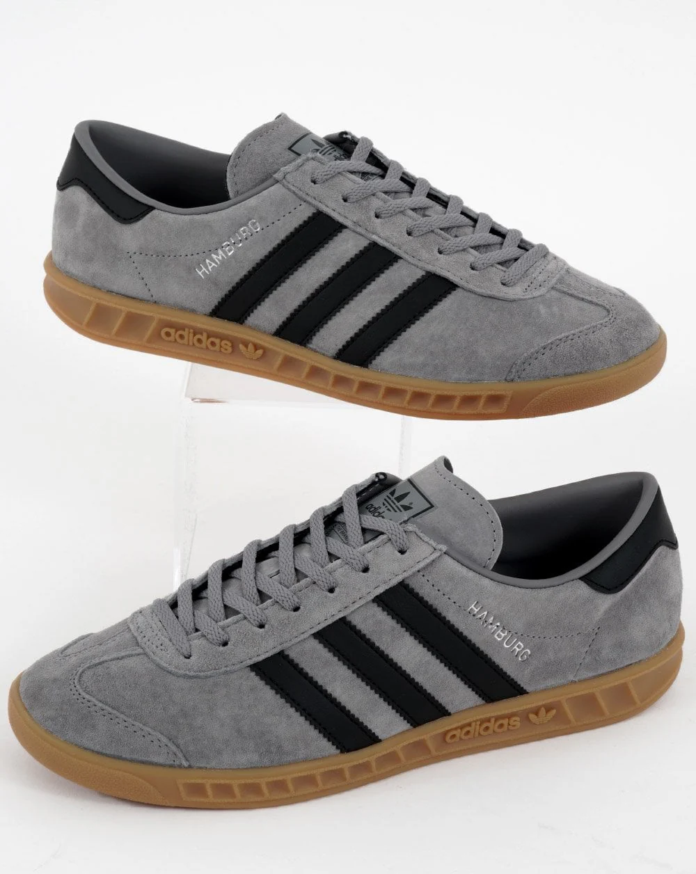 Adidas Hamburg Trainers Grey/Black - Image 2