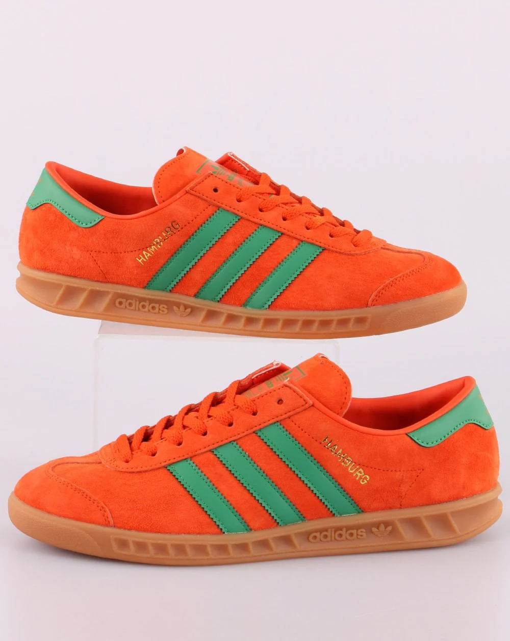 Adidas Hamburg Trainers Vibrant Orange/ Green - Image 2