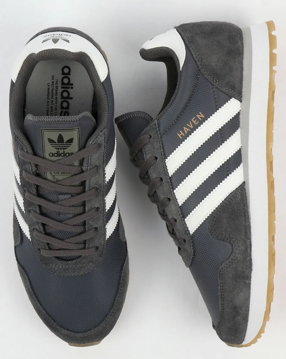 Adidas Haven Trainers Grey/White/Gum - Image 2