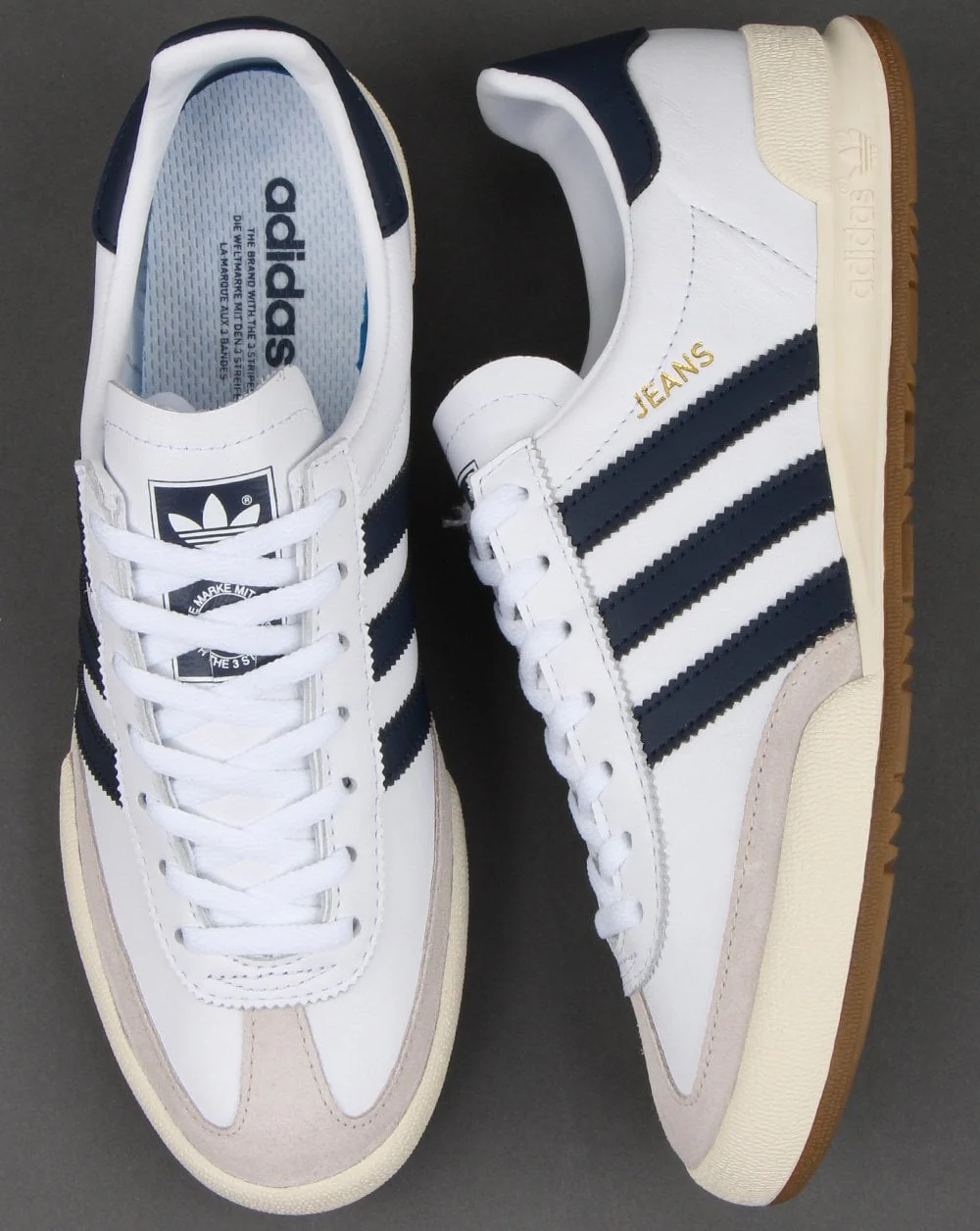 Adidas Jeans Trainers White/navy - Image 2