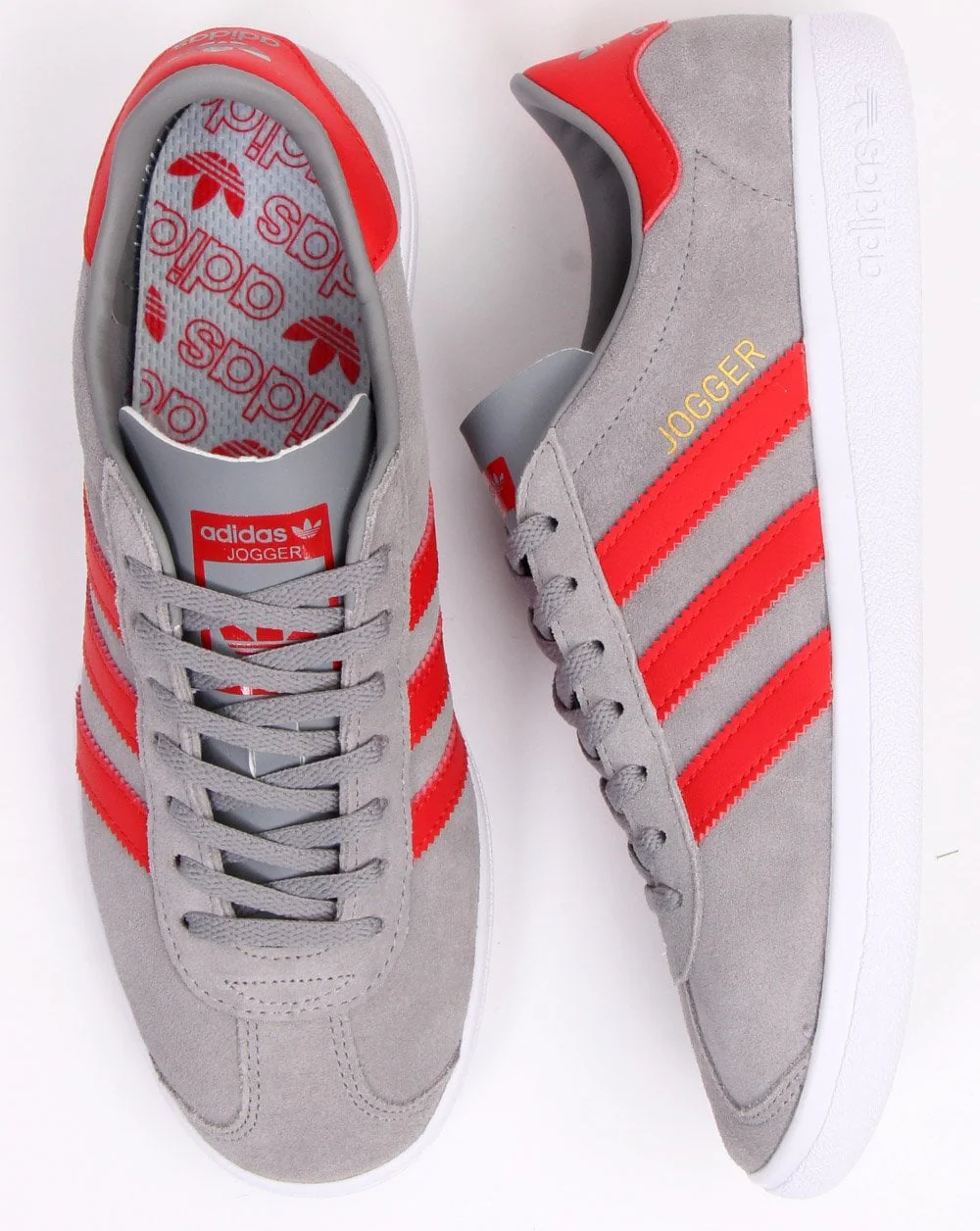 Adidas Jogger Trainers Grey/Red - Image 2