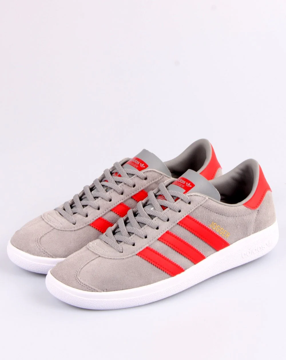 Adidas Jogger Trainers Grey/Red - Image 3