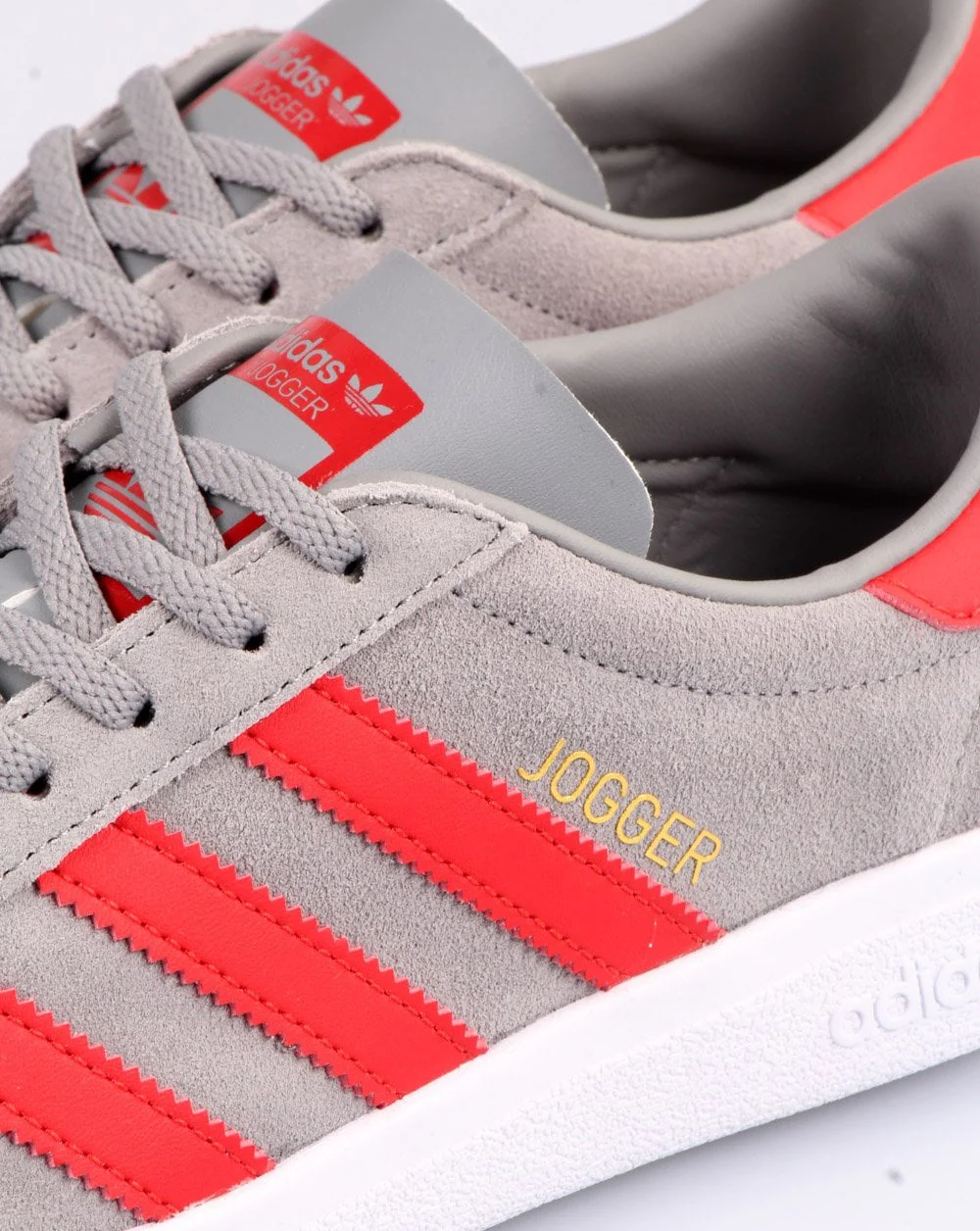 Adidas Jogger Trainers Grey/Red - Image 4