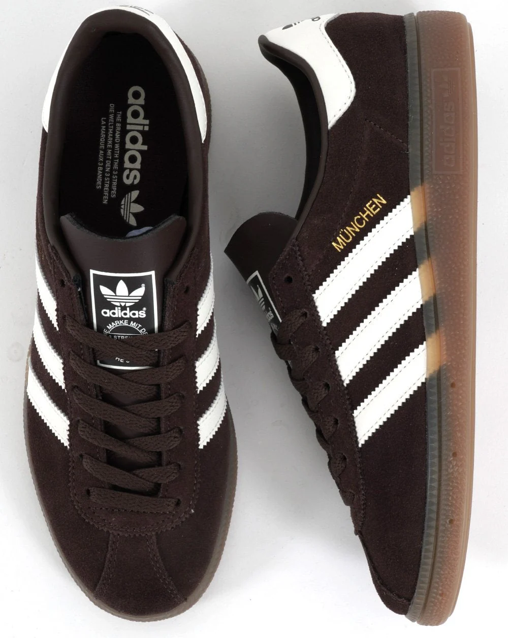 Adidas Munchen Trainers Brown/Off White - Image 2