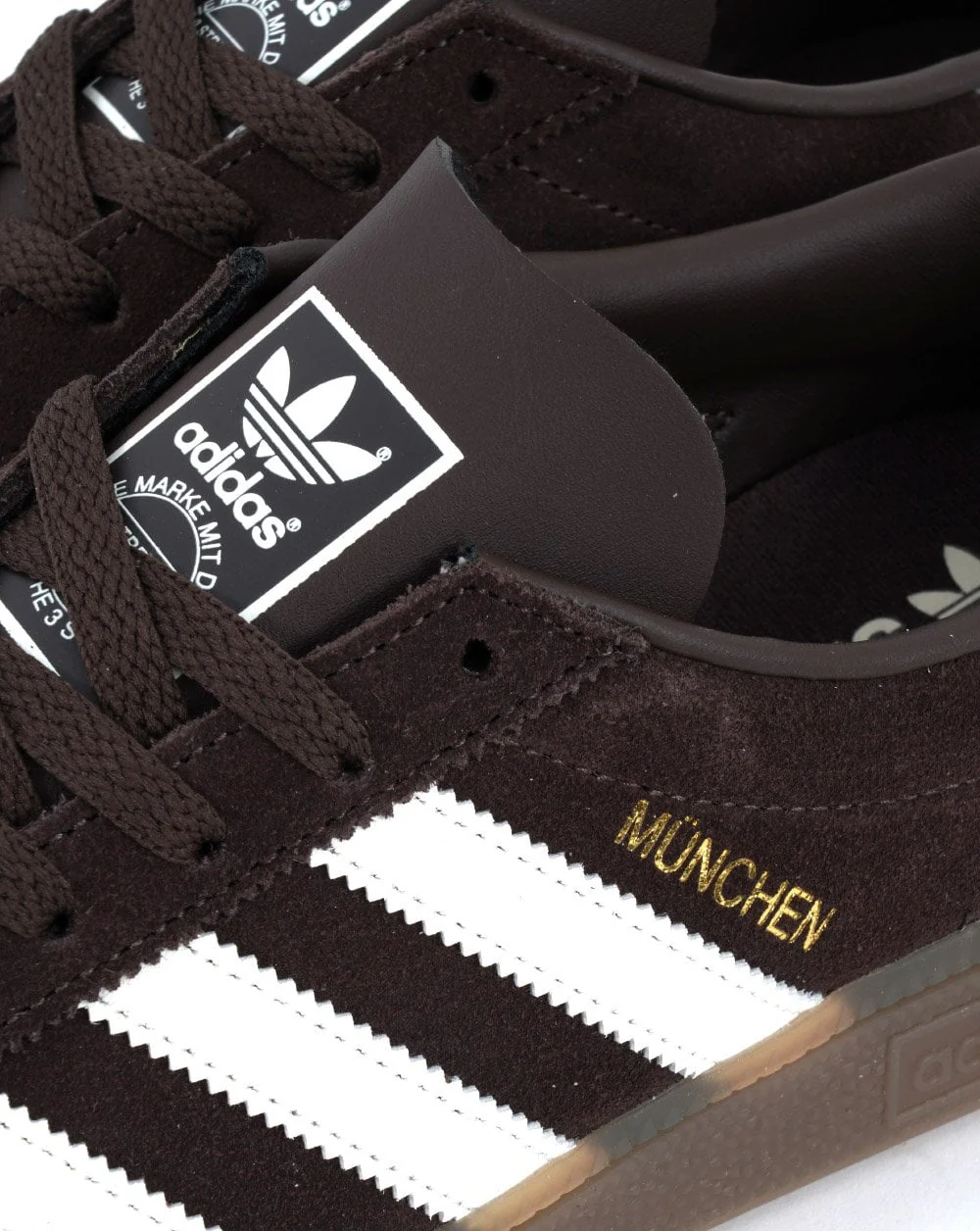 Adidas Munchen Trainers Brown/Off White - Image 4