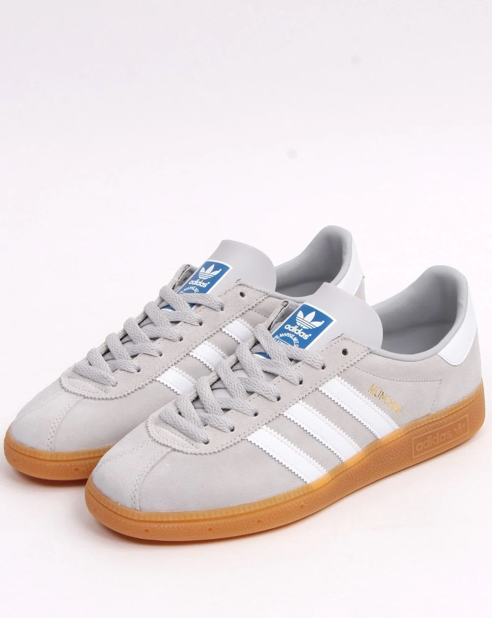 Adidas Munchen Trainers Light Grey/White - Image 5