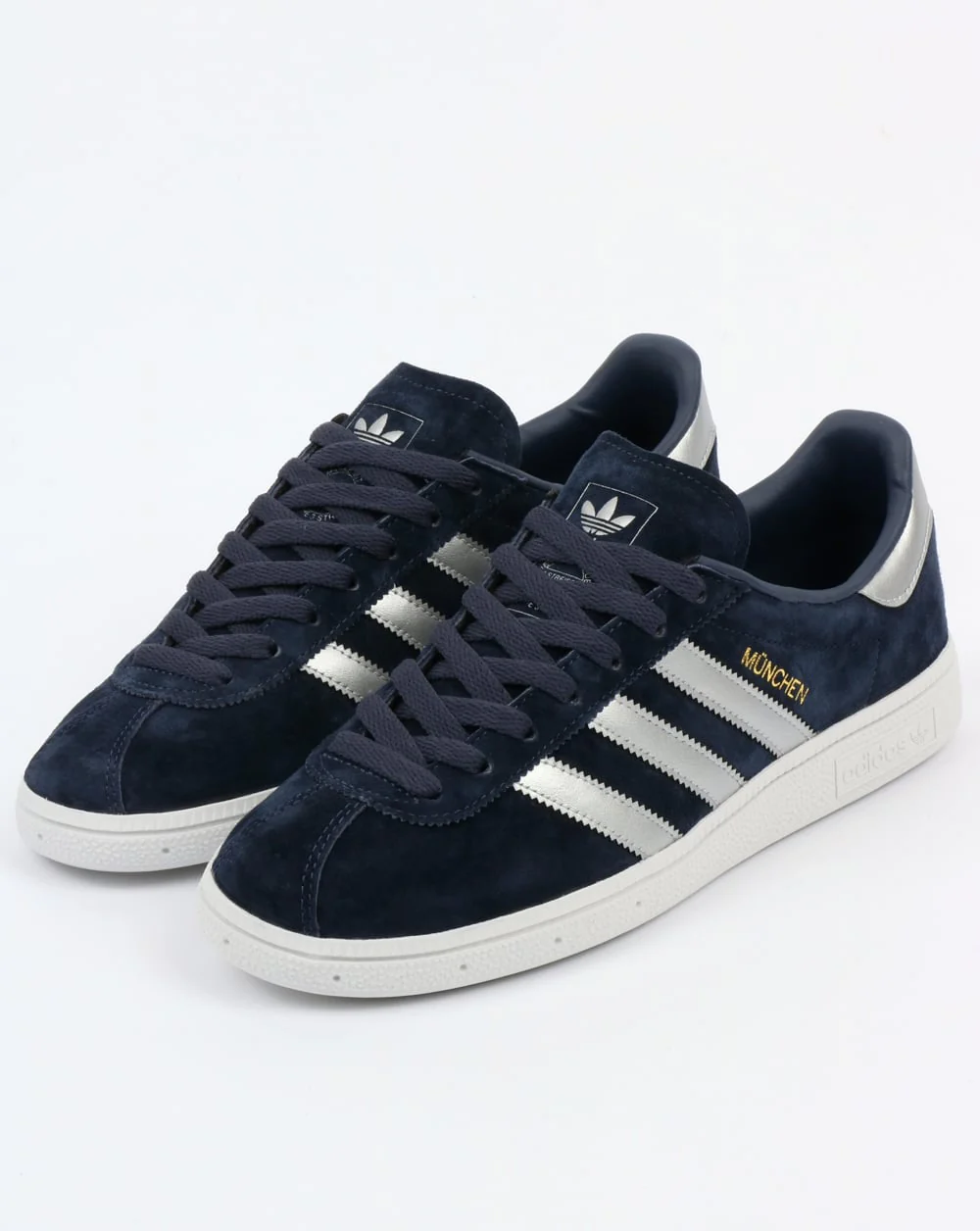 Adidas Munchen Trainers Navy Blue/Silver - Image 3