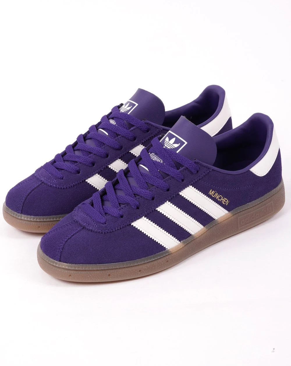 Adidas Munchen Trainers Purple/Off White - Image 4