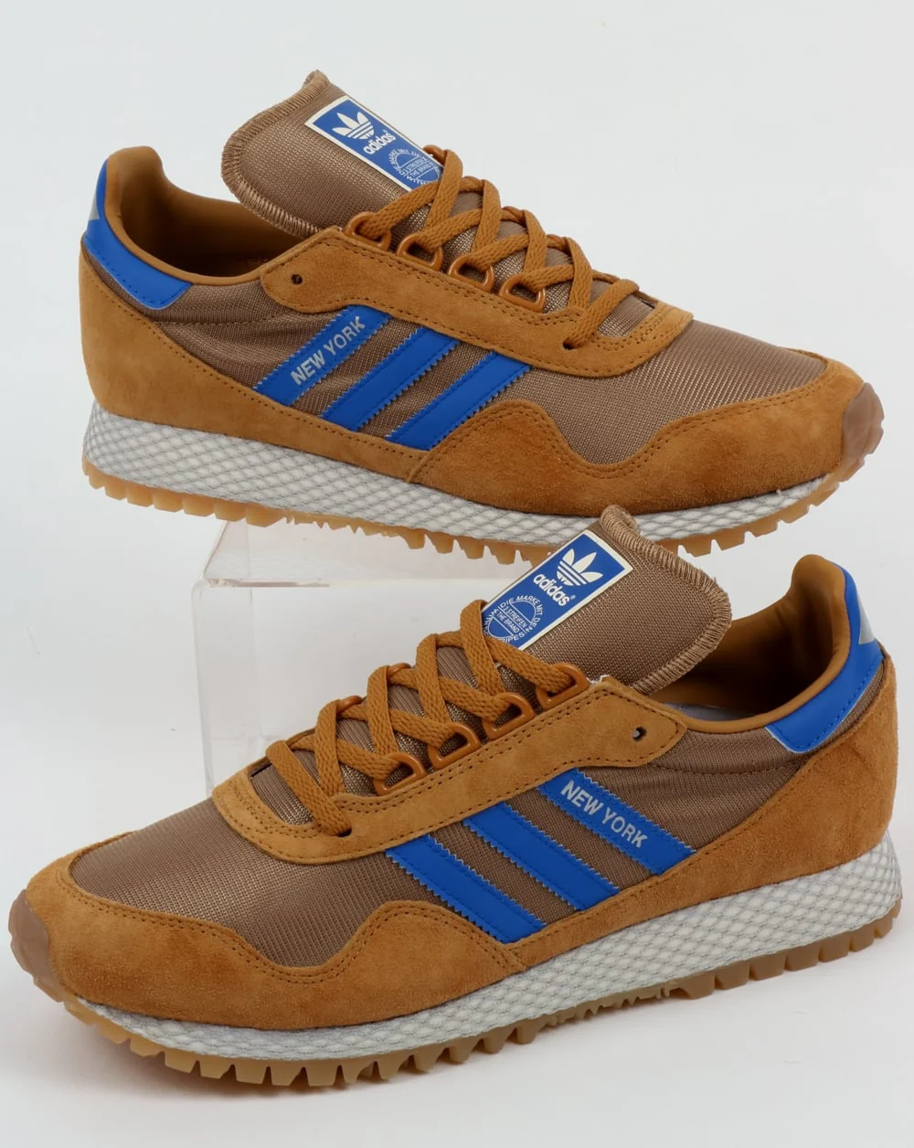 Adidas New York Trainers Rich Tan/Blue