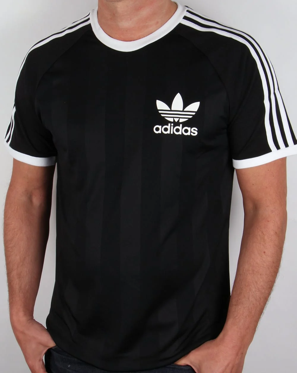 Adidas Old Skool 3 stripe T-Shirt Black