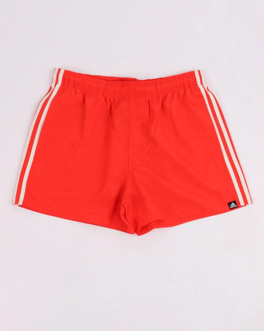Adidas Originals 3 Stripe Swim Shorts Hi Res Red