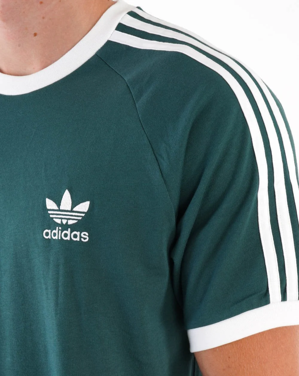 Adidas Originals 3 Stripes T Shirt Mineral Green - Image 2
