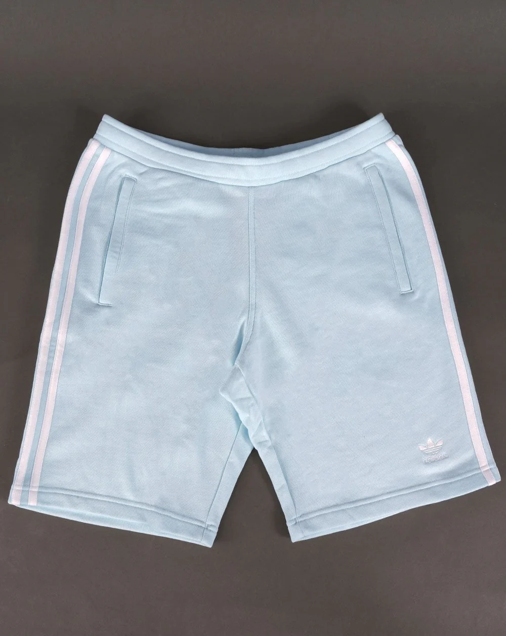 Adidas Originals 3 Stripes Zip Pocket Shorts Ice Blue - Image 2