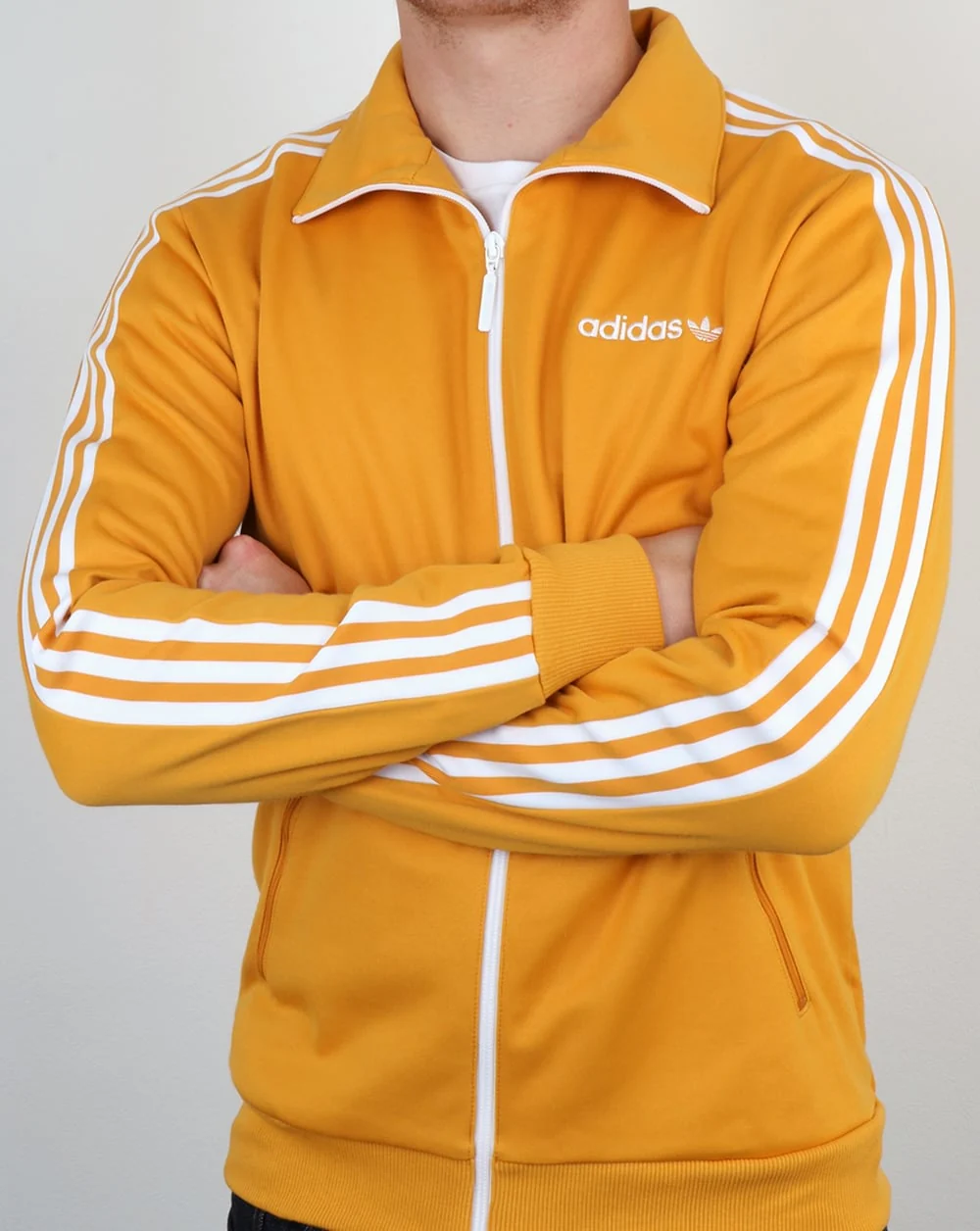 Adidas Originals Beckenbauer Track Top Old Skool Yellow - Image 3