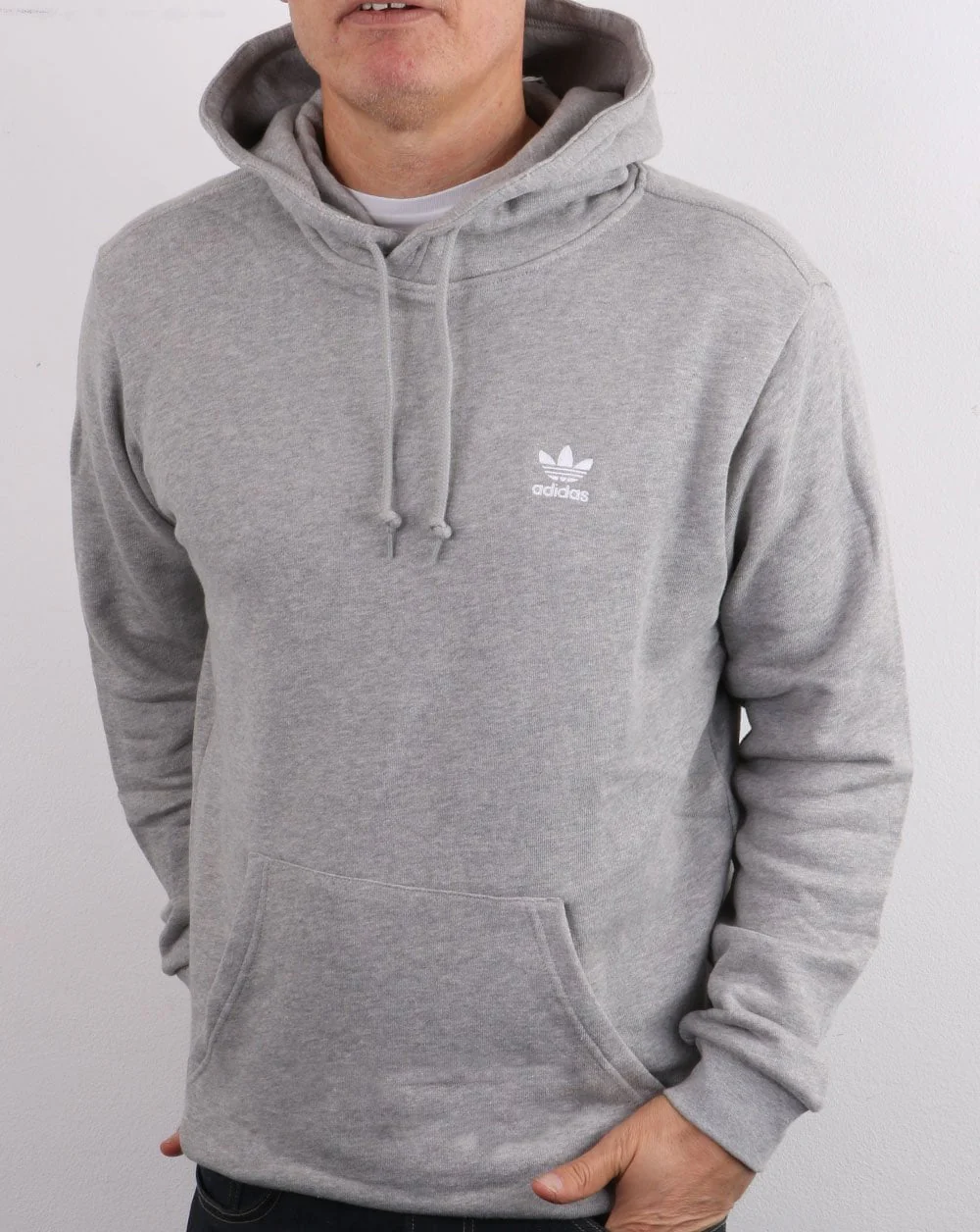 Adidas Originals Essential Hoody Grey Heather - Image 4