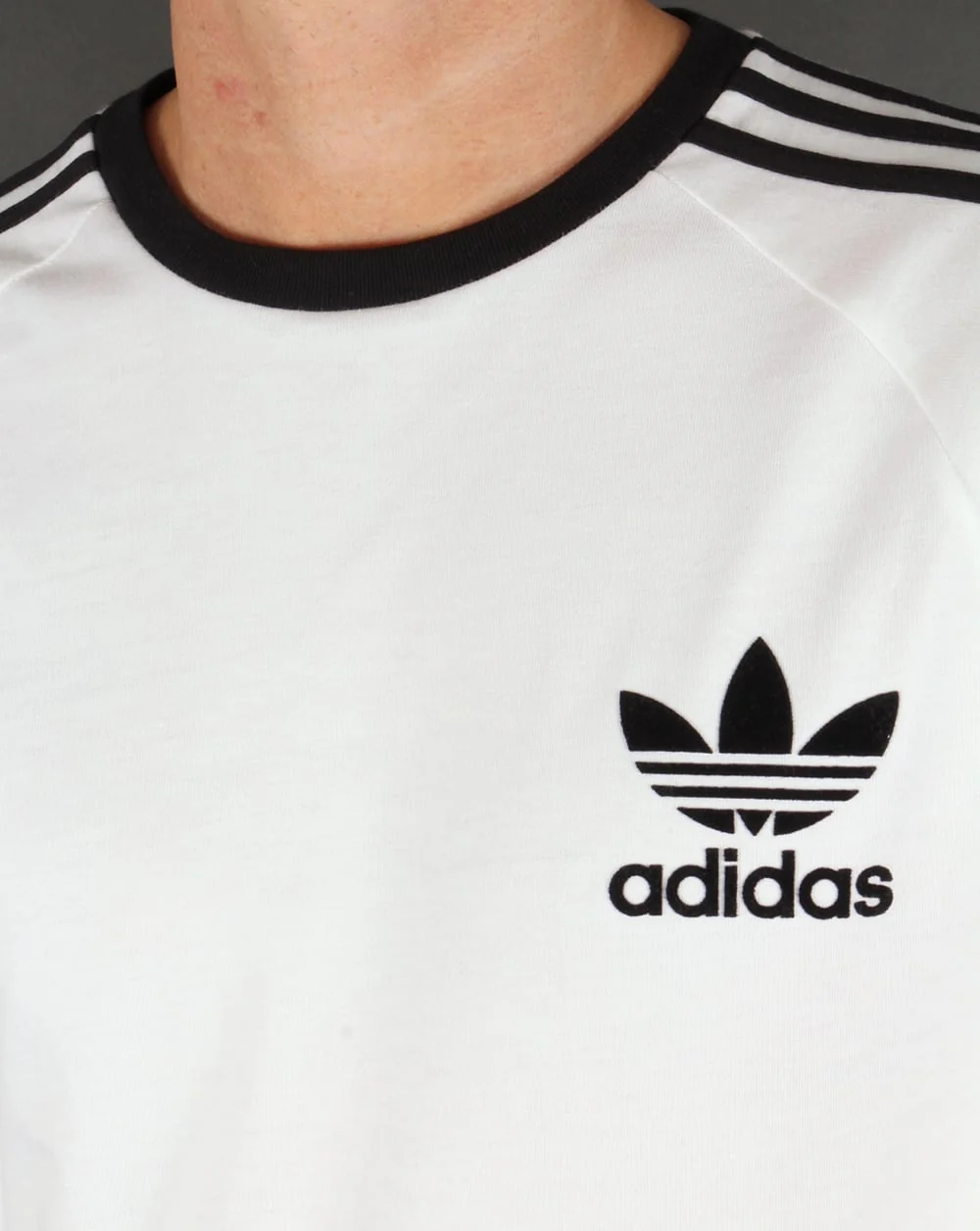 Adidas Originals Long Sleeve T Shirt White-Black - Image 2