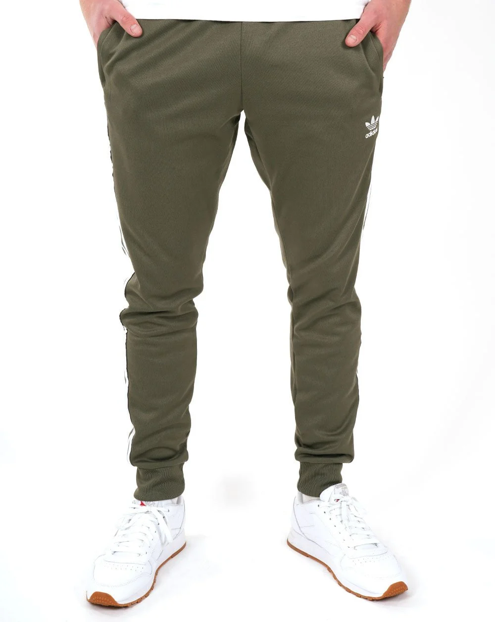 Adidas Originals Superstar Track Pants Olive Green - Image 3