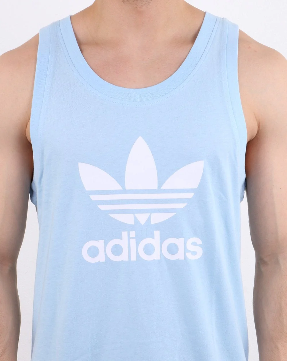 Adidas Originals Trefoil Tank Vest Sky Blue - Image 3