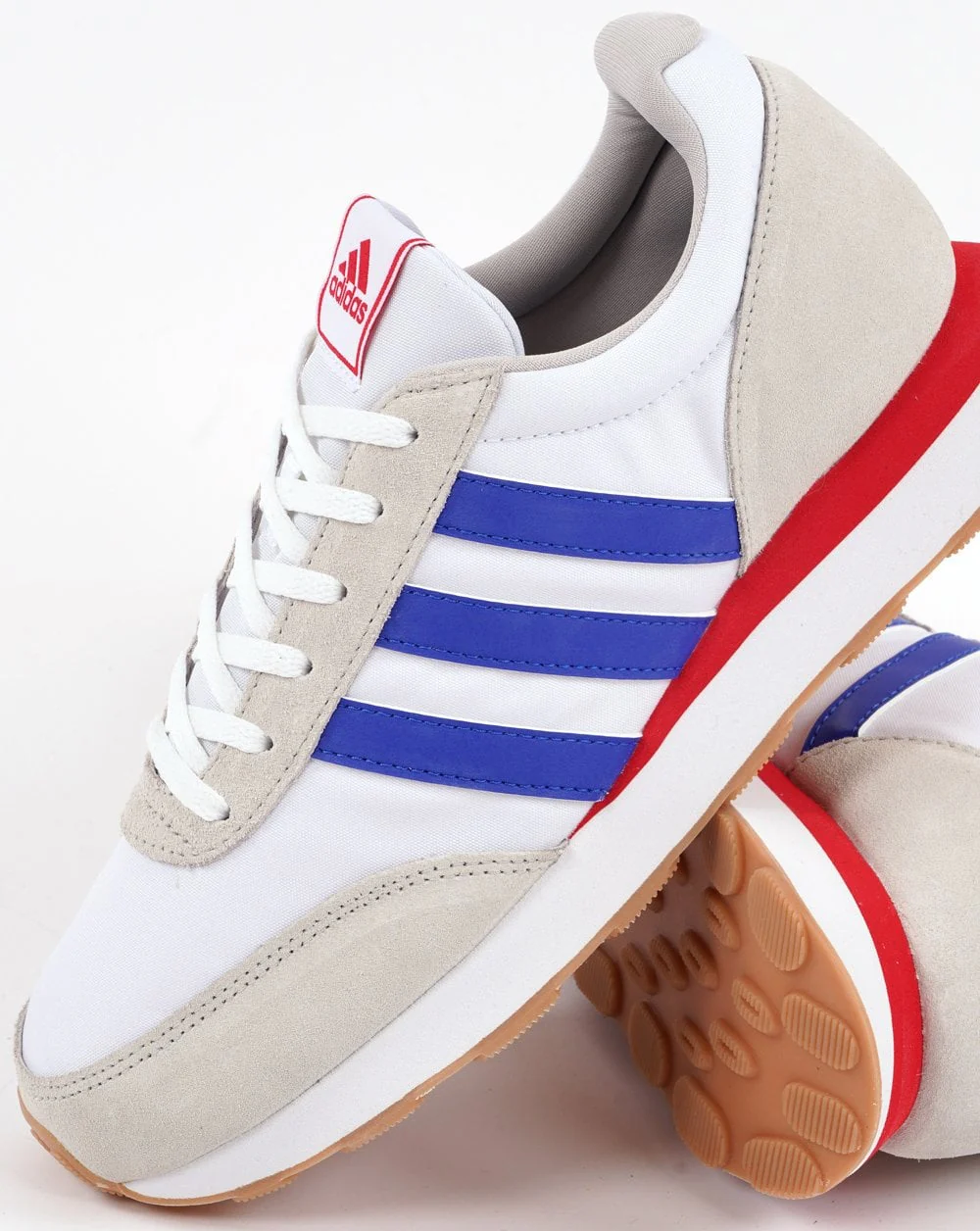 Adidas Run 60s Trainers White/Blue/Red