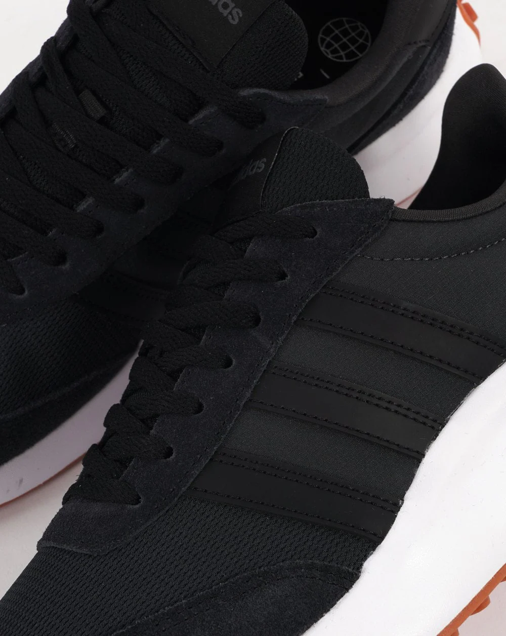 Adidas Run 70s Trainers Black with Gum - Image 2