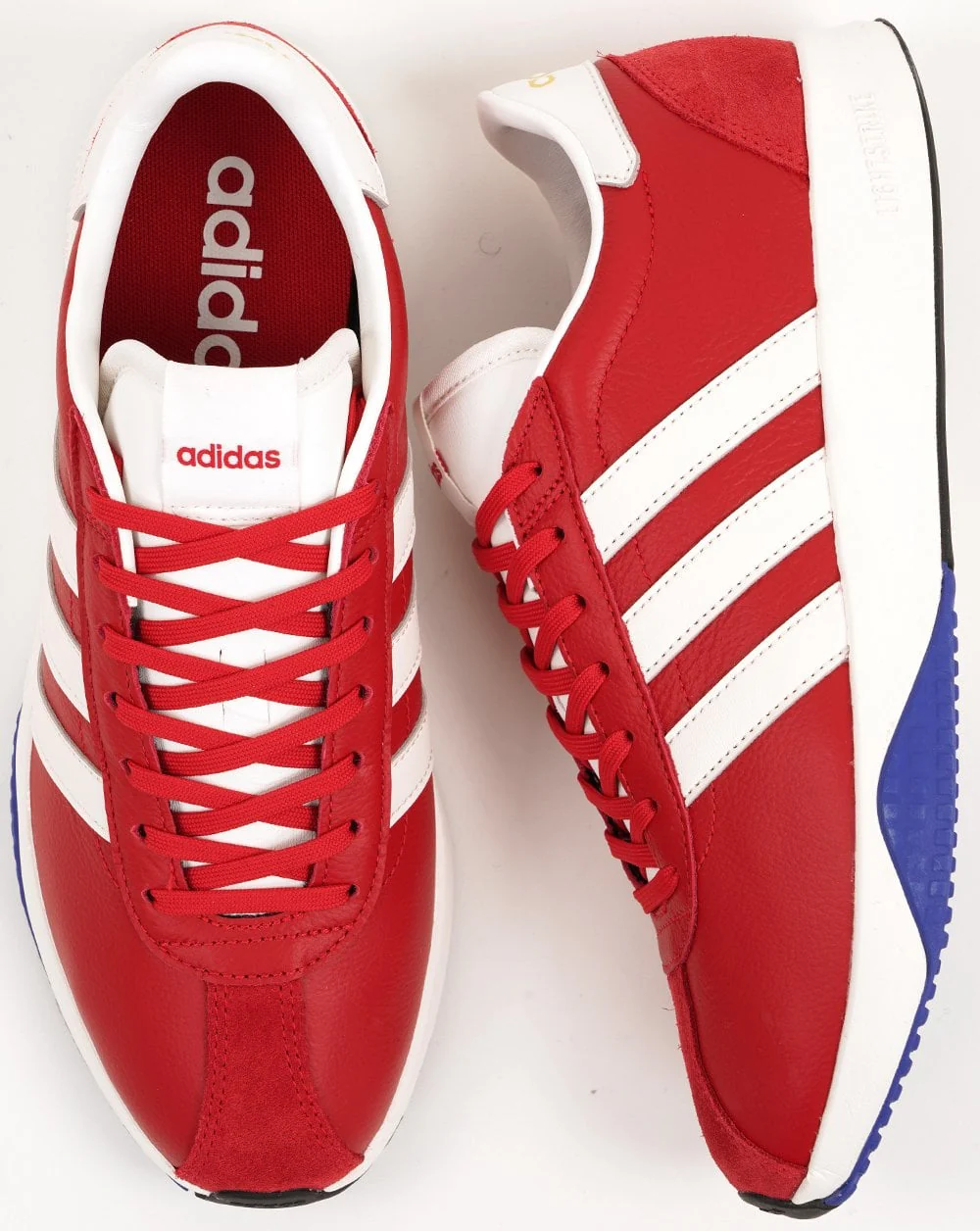Adidas Run 76/26 Trainers Scarlet/White/Blue - Image 4