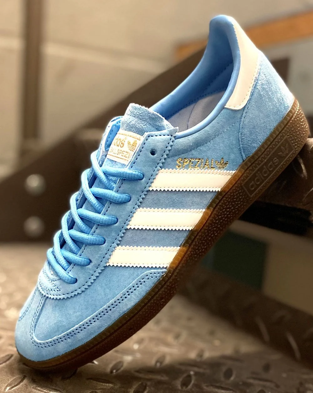 Adidas Spezial Trainers Sky Blue/white - Image 3