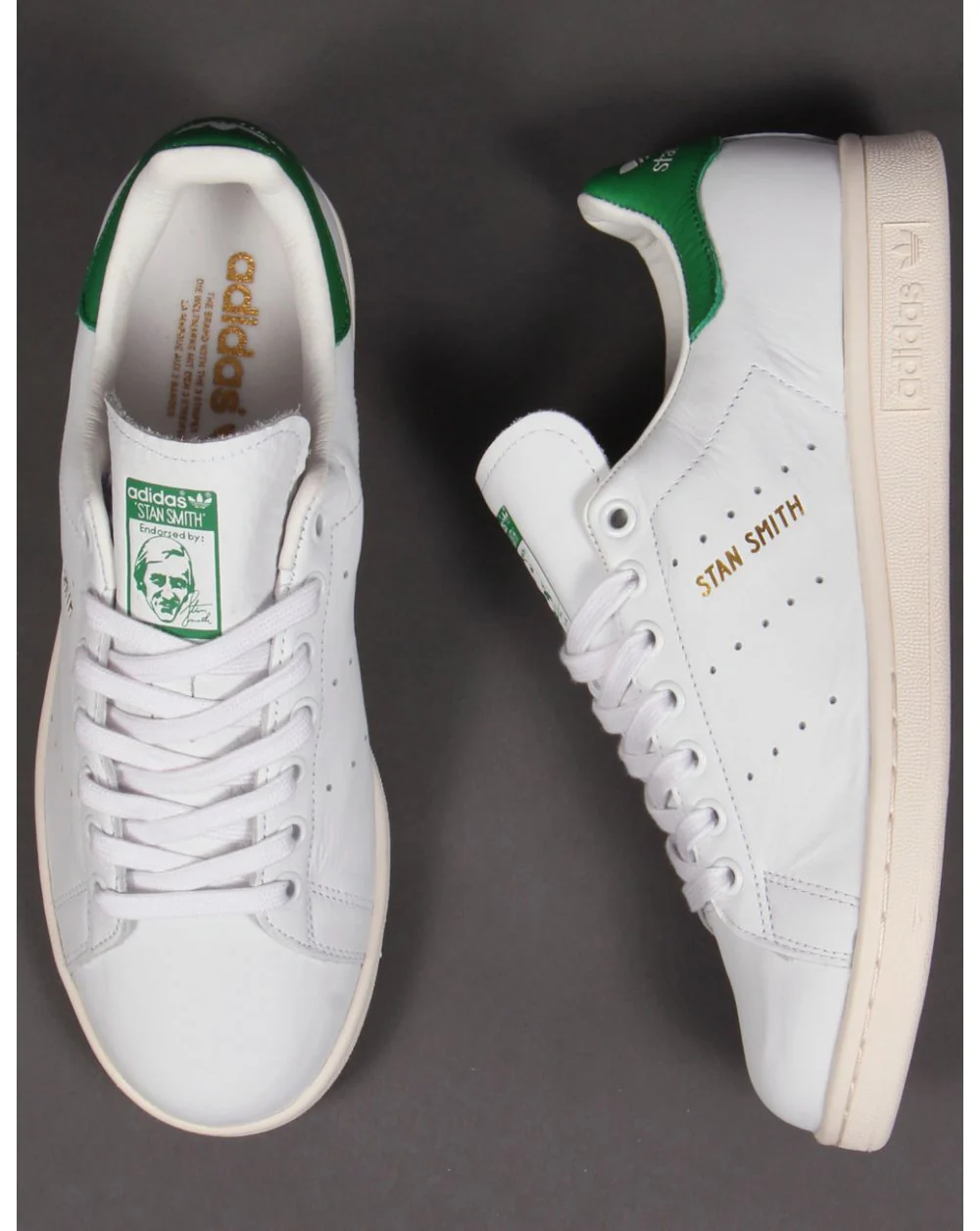Adidas Stan Smith Trainers White/green/gold - Image 2